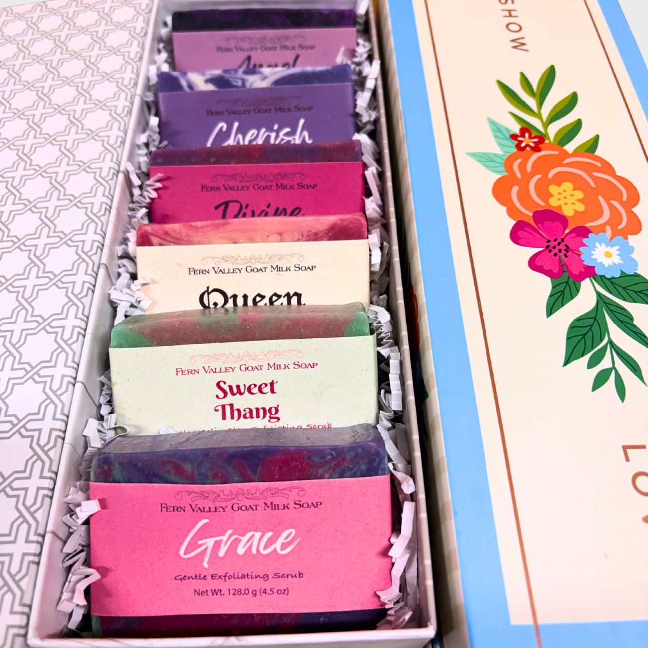 Handmade Goat Milk Soap | 6 Bar Sampler Assortment | Gift Box for Her