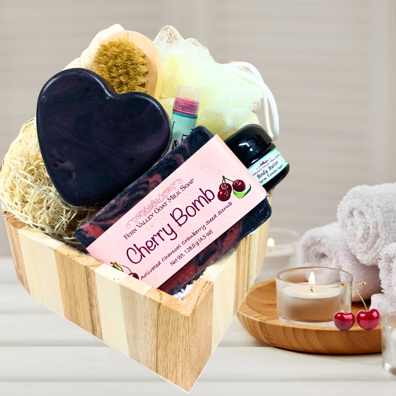 Handmade Goat Milk Soap | Adorable Heart-Shaped Spa Box