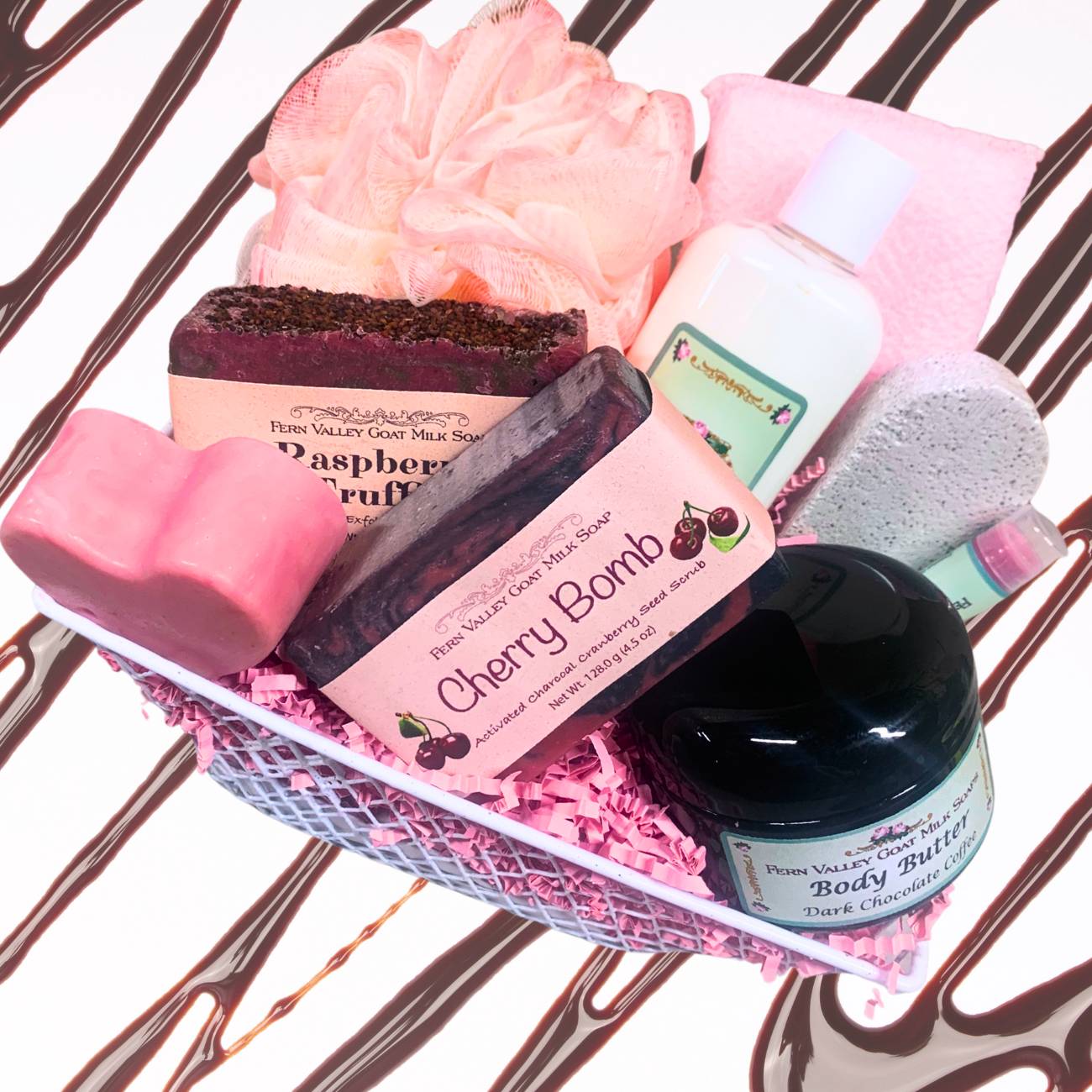 Handmade Goat Milk Soap | Cherry Bomb Spa Basket