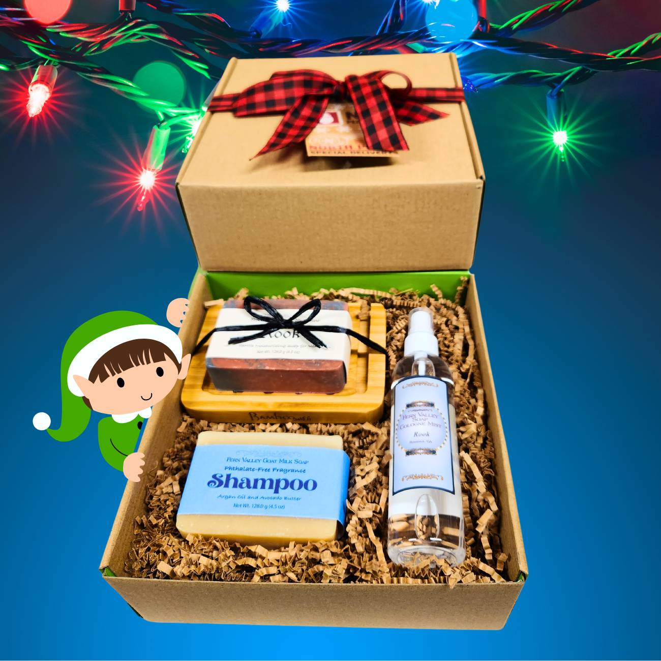 Handmade Goat Milk Soap + Cologne & Soap Dish | Christmas Gift