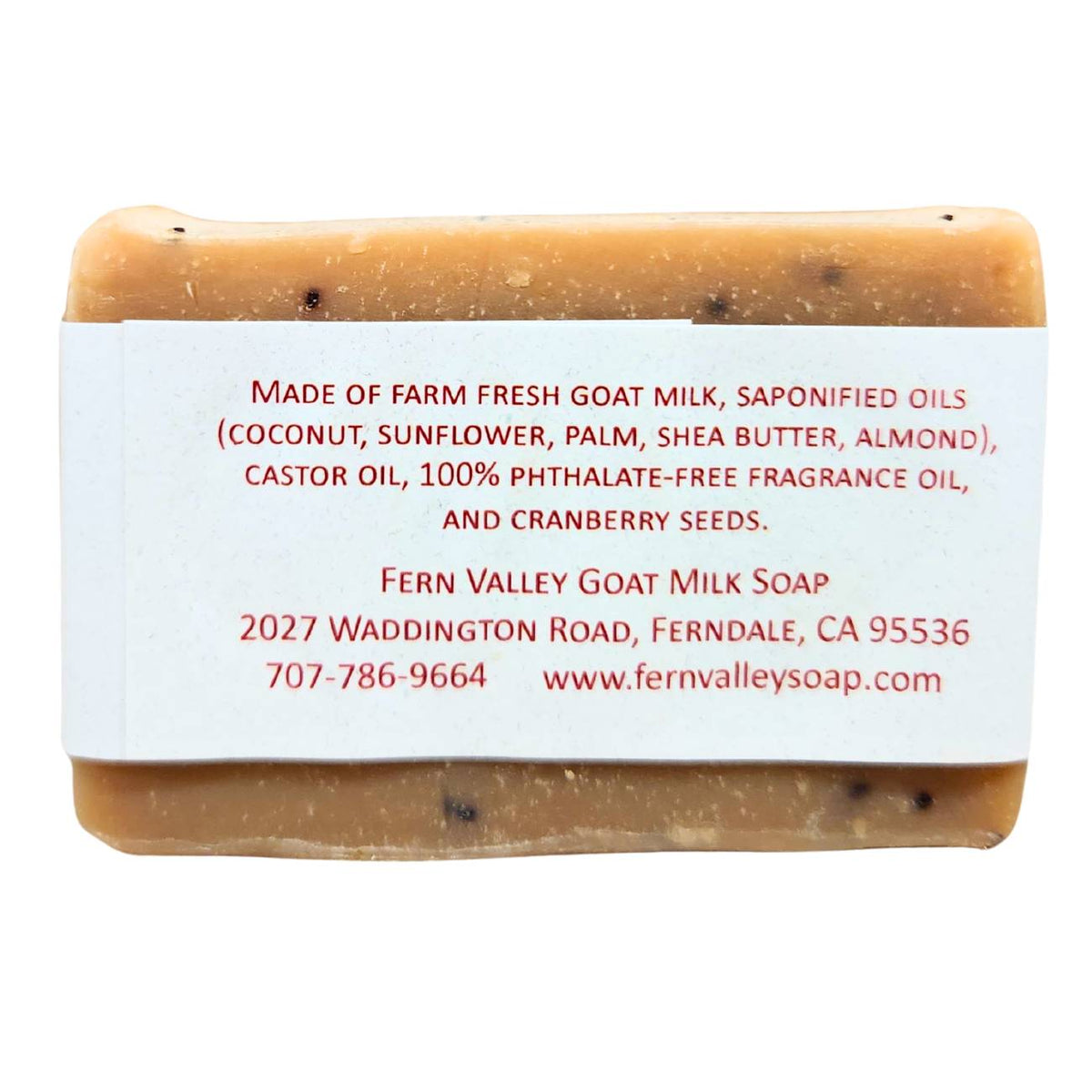 Natural Goat Milk Soap | Cinnamon Sugar Cranberry Seed Exfoliating Scrub