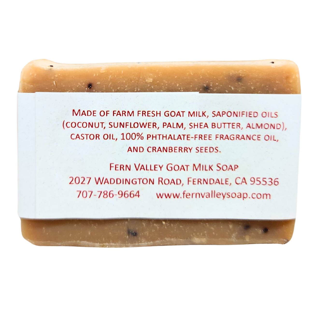 Natural Goat Milk Soap | Cinnamon Sugar Cranberry Seed Exfoliating Scrub