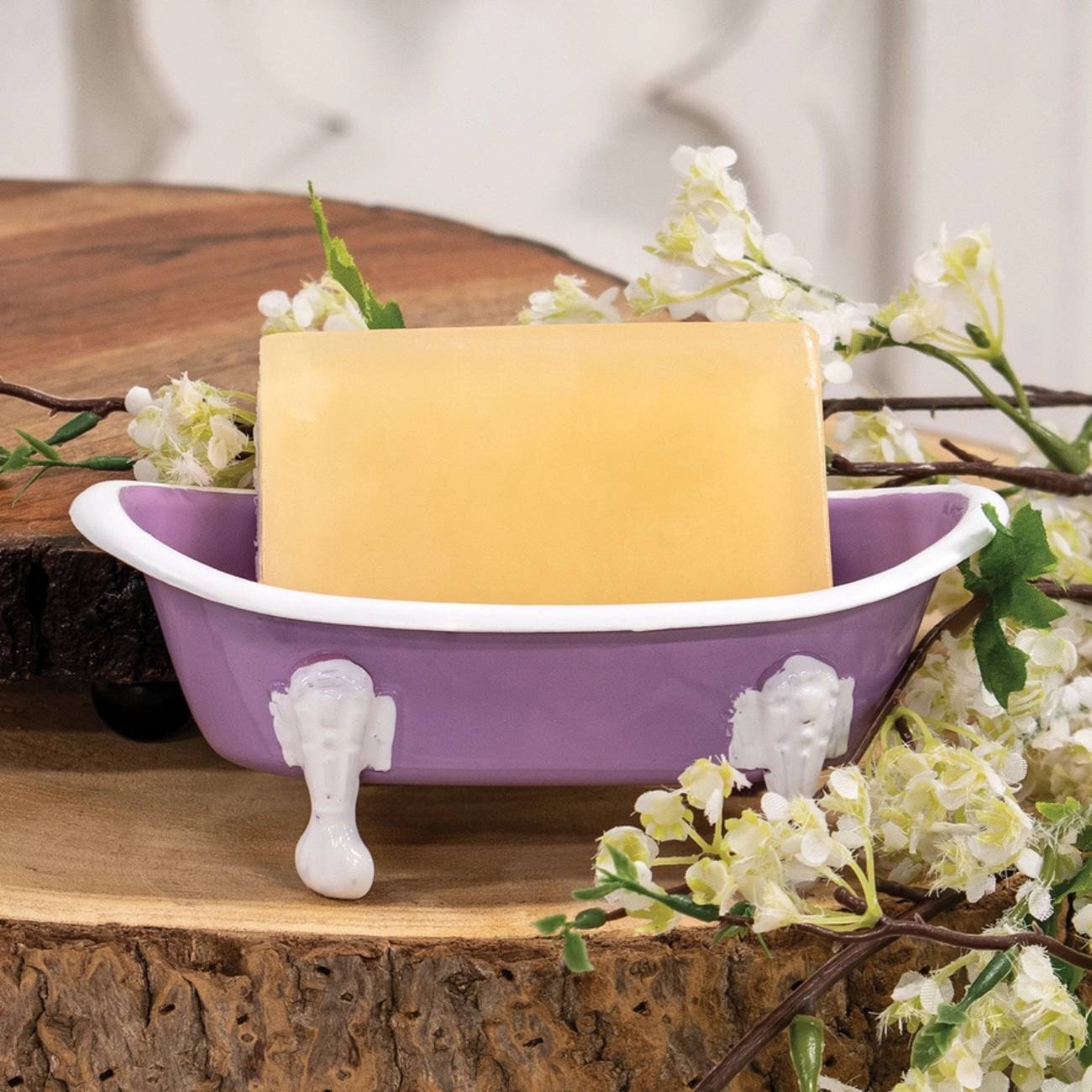 Draining Soap Dish | Fern Valley Soap | Old Fashioned Clawfoot Tub