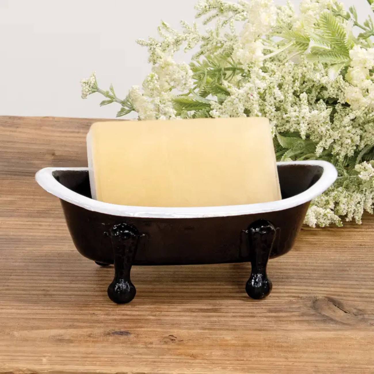Draining Soap Dish | Fern Valley Soap | Old Fashioned Clawfoot Tub