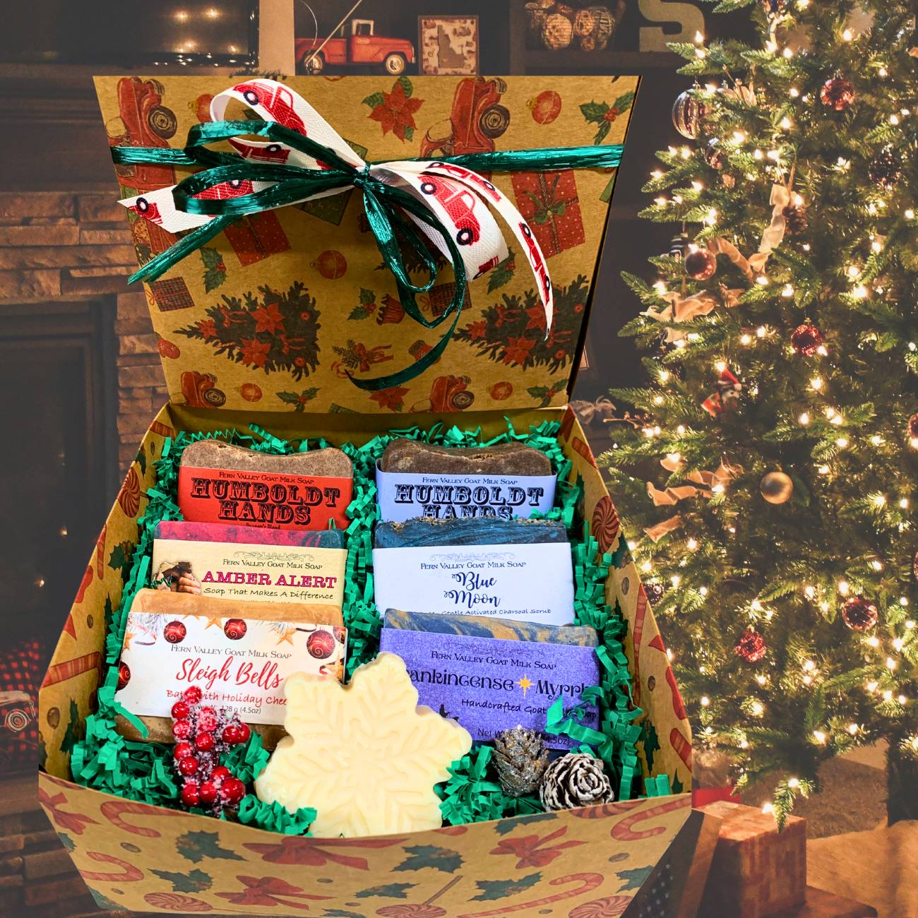 Handmade Goat Milk Soaps | Country Christmas Gift Box For a Couple