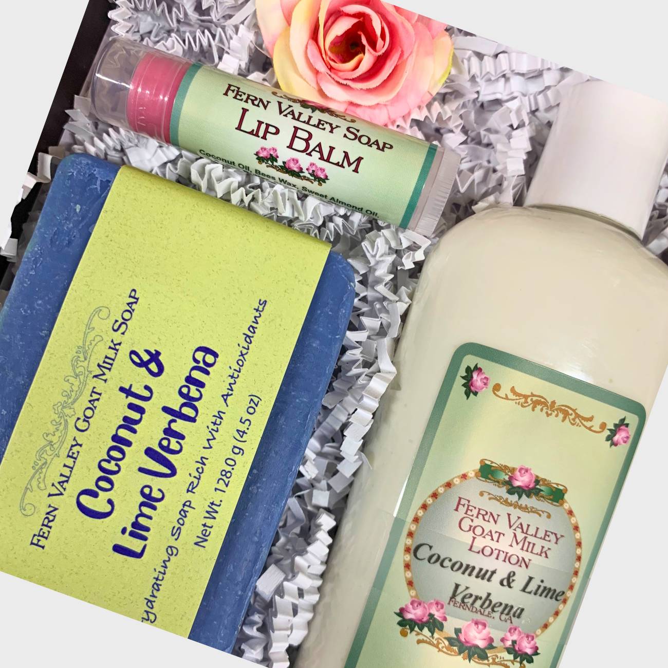 Handmade Goat Milk Soap + Lotion | Cute Brown Bow Gift Box