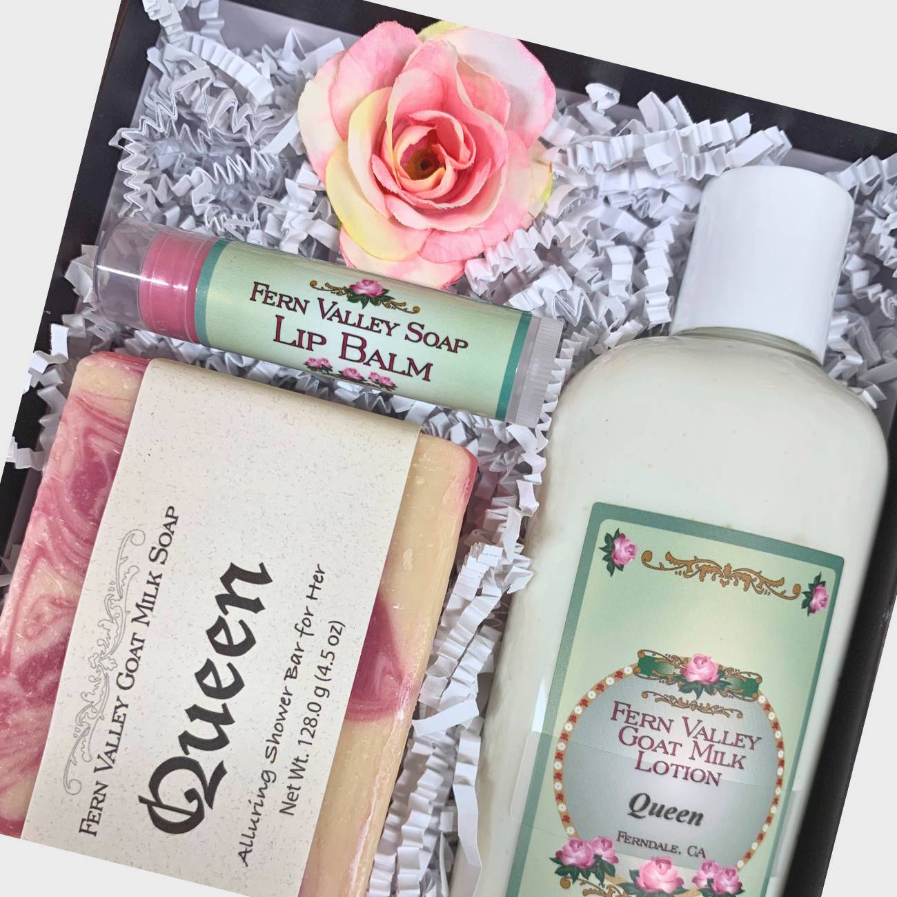 Handmade Goat Milk Soap + Lotion | Cute Brown Bow Gift Box