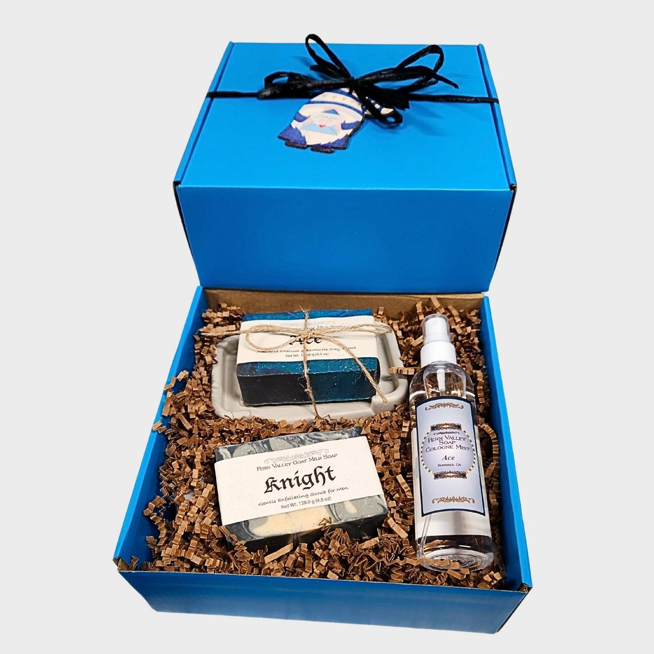 Handmade Goat Milk Soap + Cologne & Soap Dish | Dad&