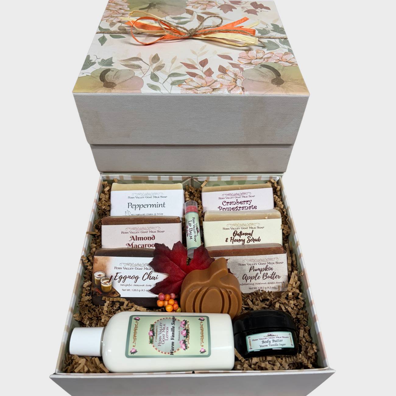 Handmade Goat Milk Soaps Lotion + Body Butter | Fall Garden Gift Box