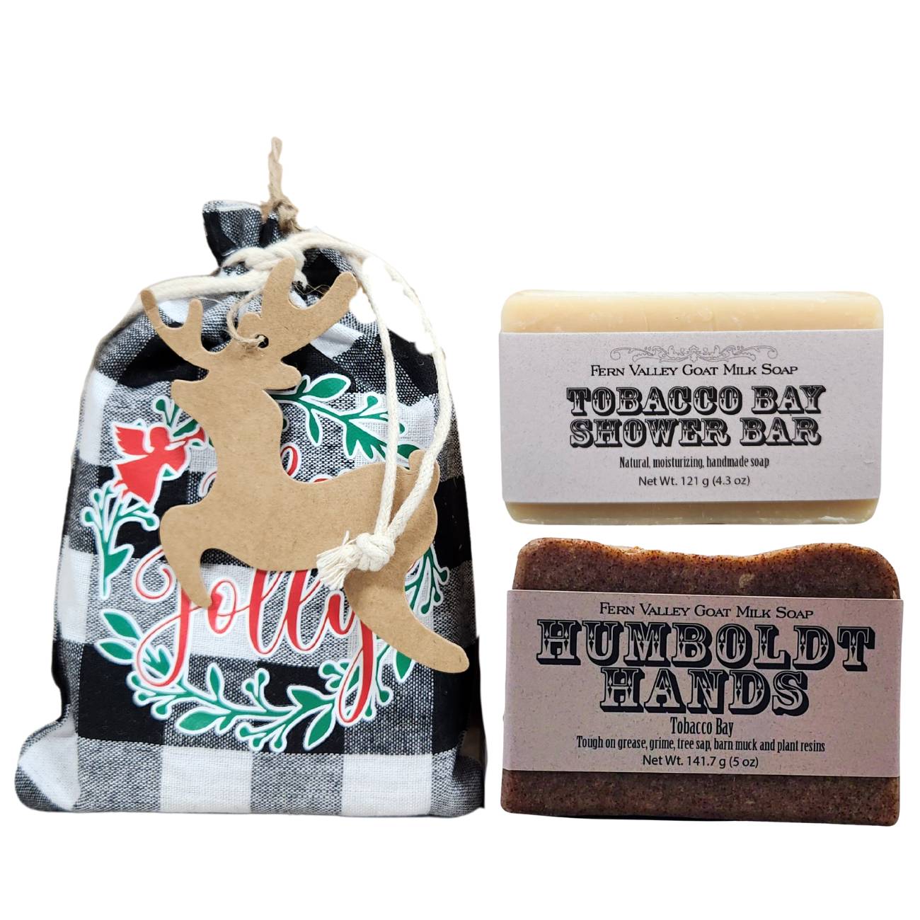 Handmade Goat Milk Soap | Humboldt Hands Reindeer Gift Bags |
