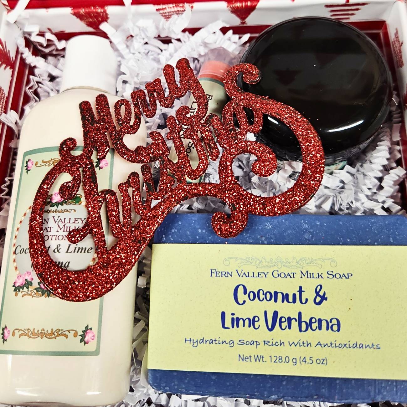 Handmade Goat Milk Soap + Lotion | Merry Christmas Gift Set