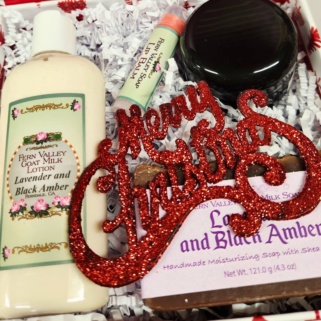 Handmade Goat Milk Soap + Lotion | Merry Christmas Gift Set