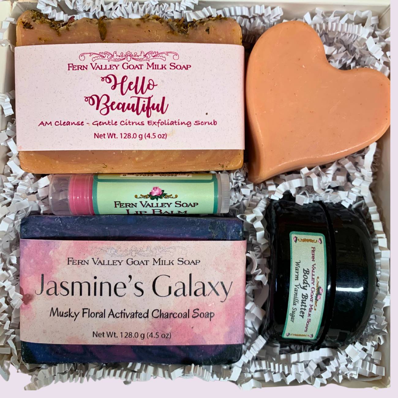 Handmade Goat Milk Soap + Body Butter | Peachy Happy Birthday Gift Box
