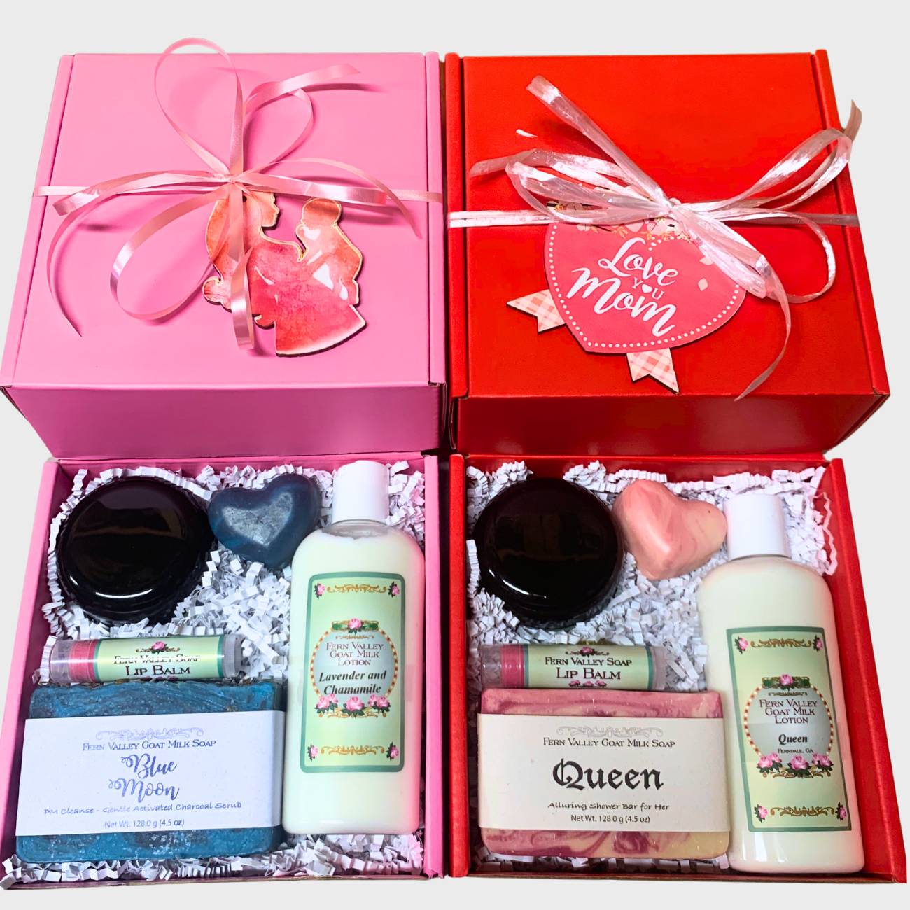 Handmade Goat Milk Soap + Lotion | Red or Pink Happy Mother&