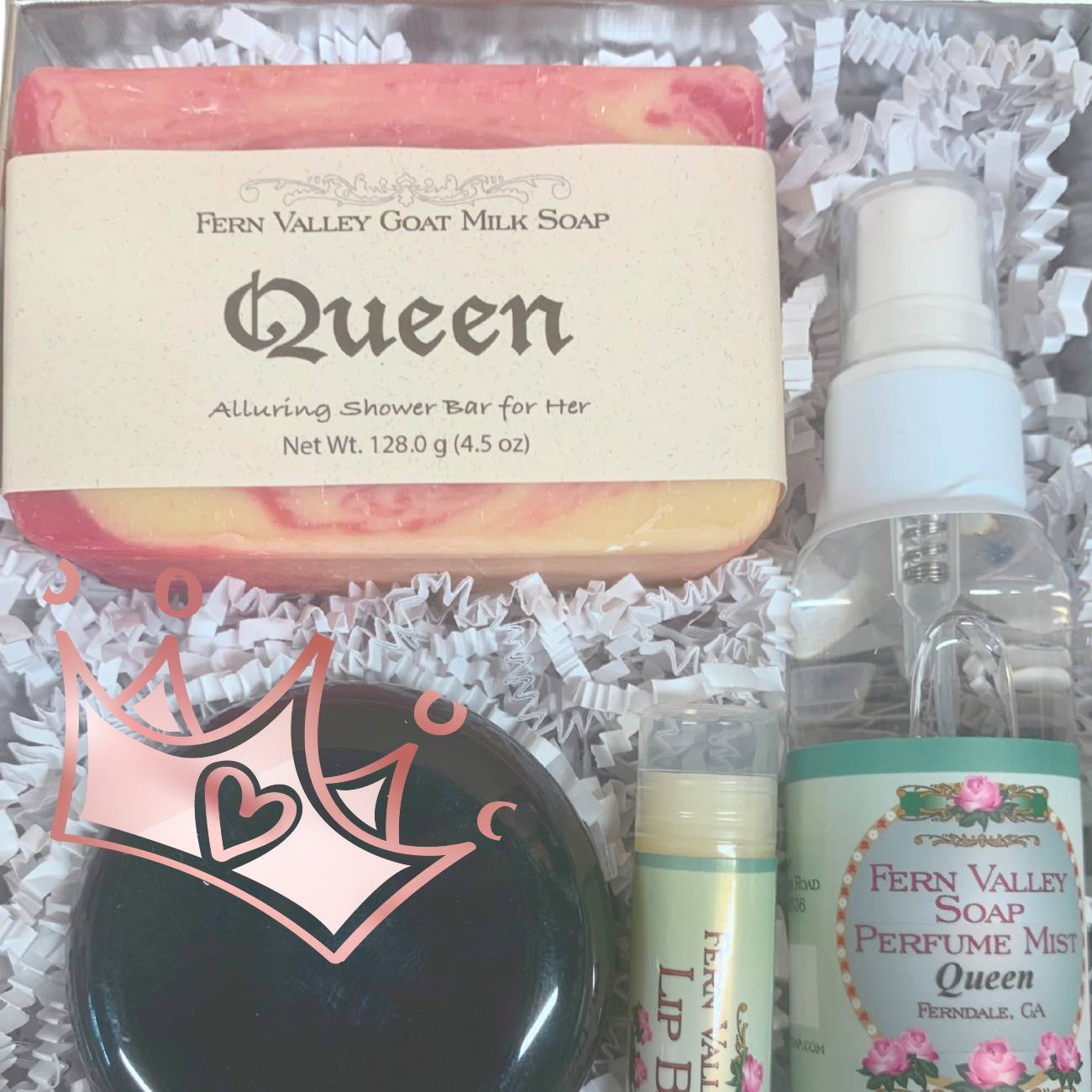 Handmade Goat Milk Soap | Silver & Gold with Perfume Mist and Body Butter