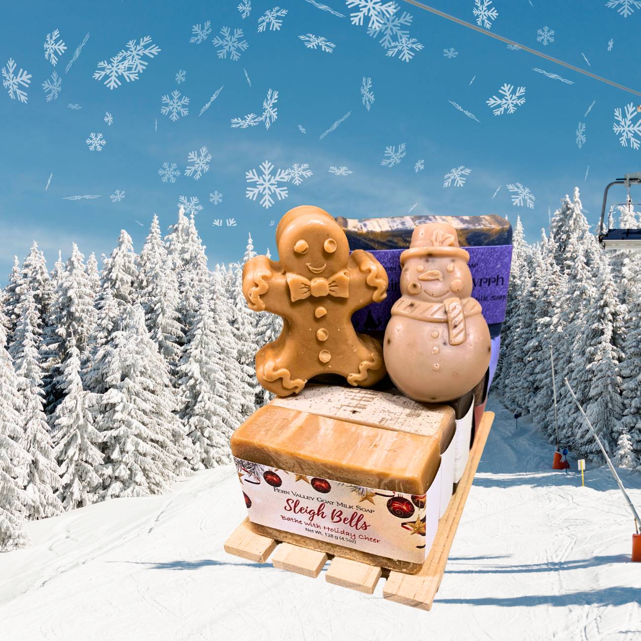 Handmade Goat Milk Soap | Sleigh Ride Gift Crate