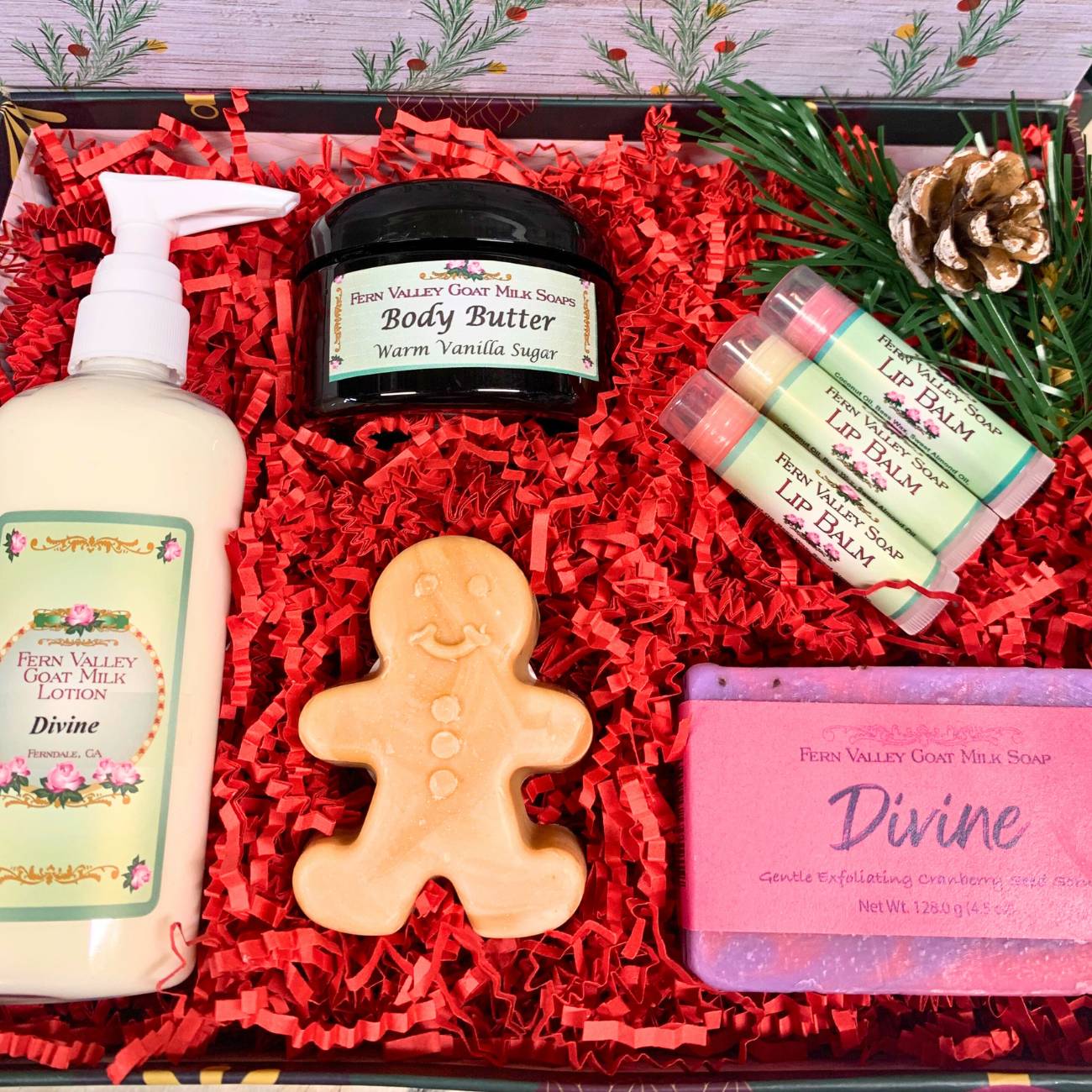 Handmade Goat Milk Soaps and Lotion | Warm Christmas Wishes Gift Set