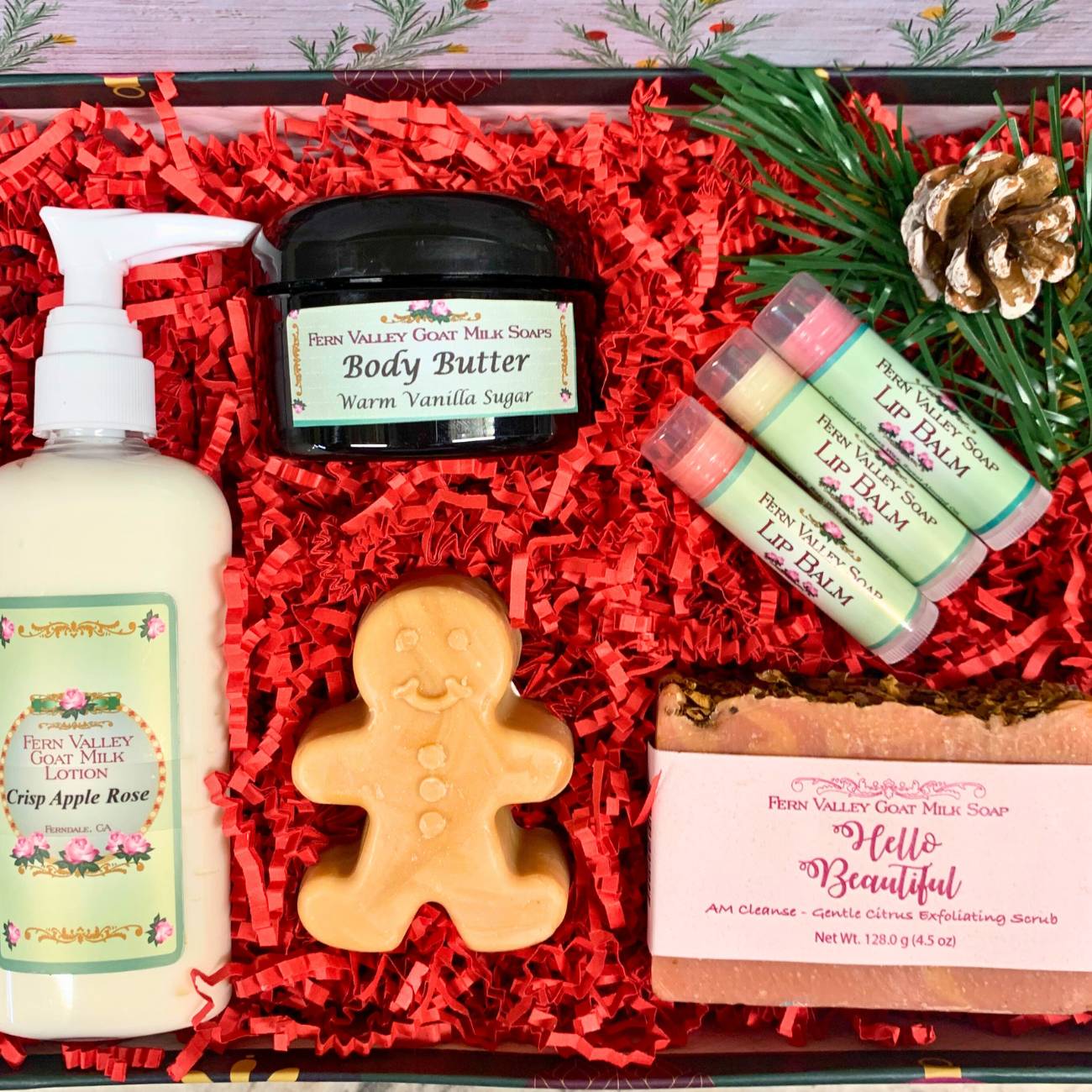 Handmade Goat Milk Soaps and Lotion | Warm Christmas Wishes Gift Set