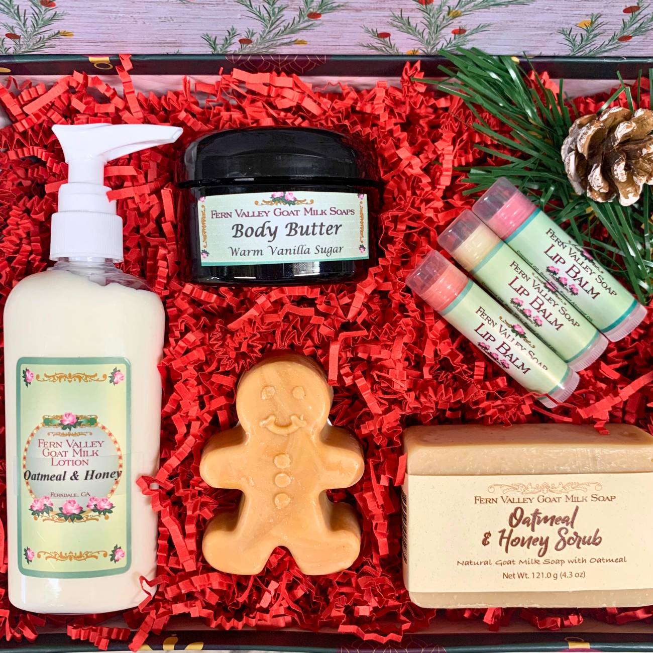 Handmade Goat Milk Soaps and Lotion | Warm Christmas Wishes Gift Set