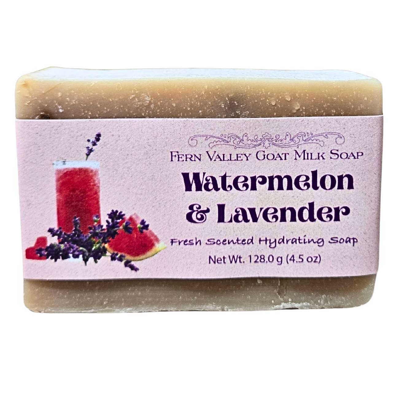 Handmade Goat Milk Soap | Fresh Scented Watermelon & Lavender Bar Soap