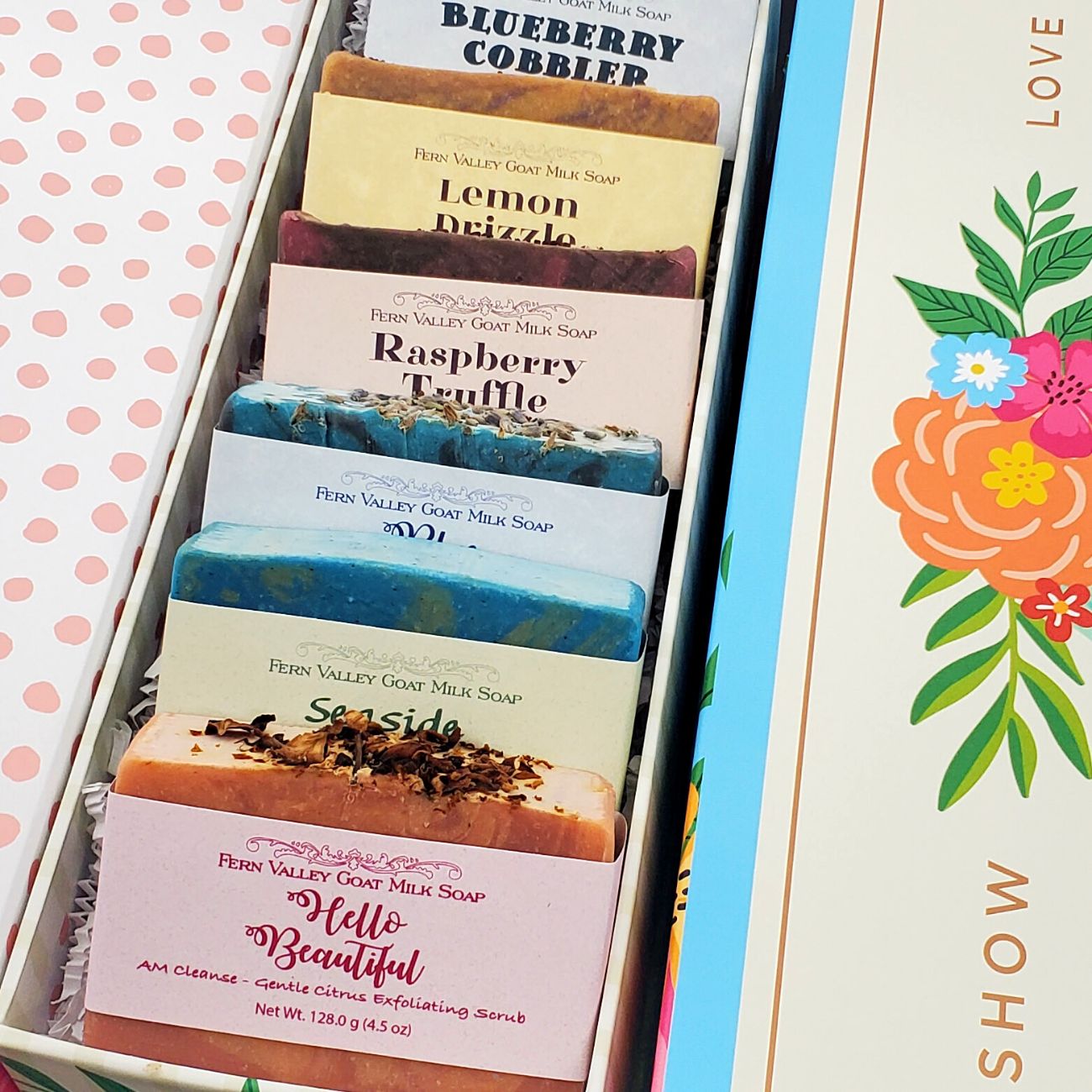 Handmade Goat Milk Soap | 6 Bar Sampler Assortment | Gift Box for Her