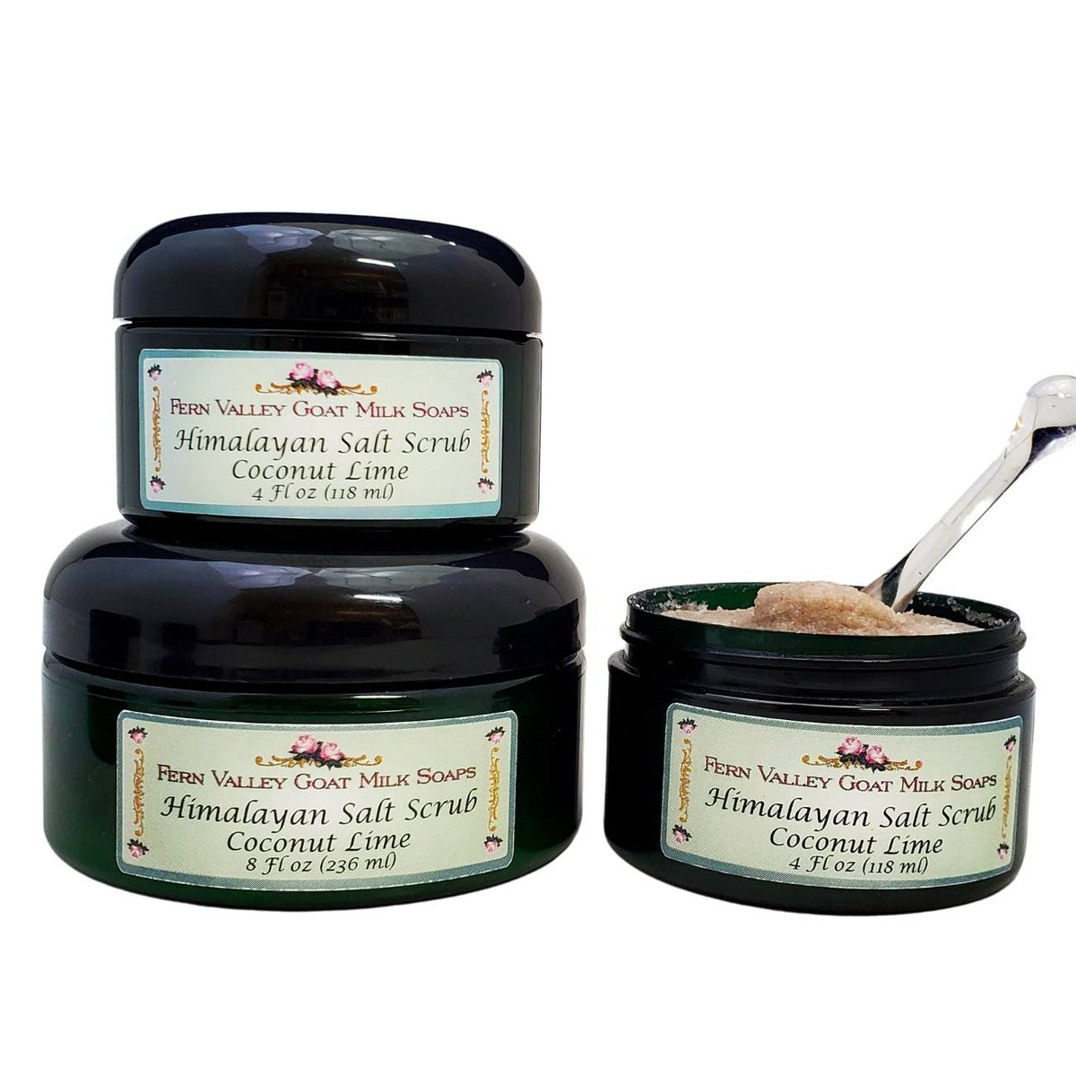 Himalayan Salt Scrub | Skin Care From Fern Valley Goat Milk Soap | Coconut & Lime Verbena Scent