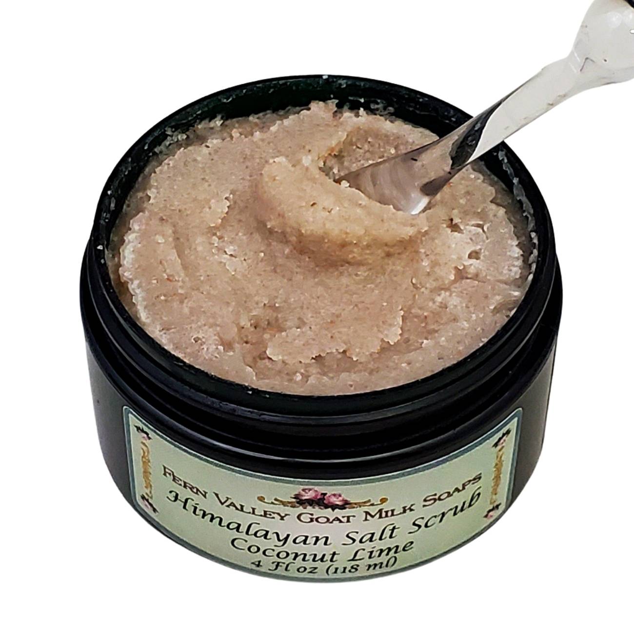 Himalayan Salt Scrub | Skin Care From Fern Valley Goat Milk Soap | Coconut & Lime Verbena Scent
