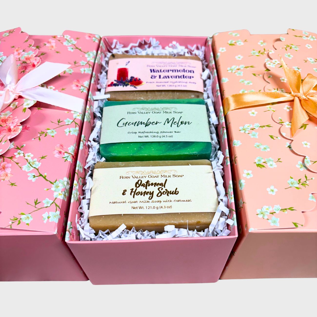 Handmade Goat Milk Soap | 3 Bar Assortment | Gift Box for Her