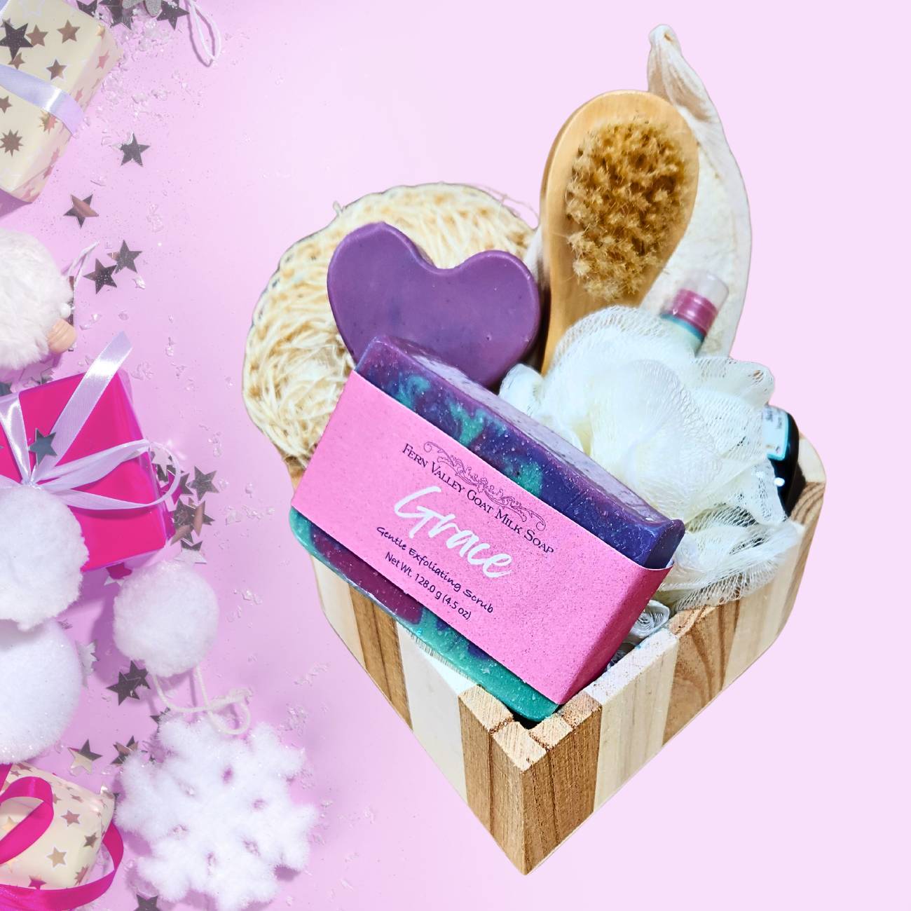 Handmade Goat Milk Soap | Adorable Heart-Shaped Spa Box