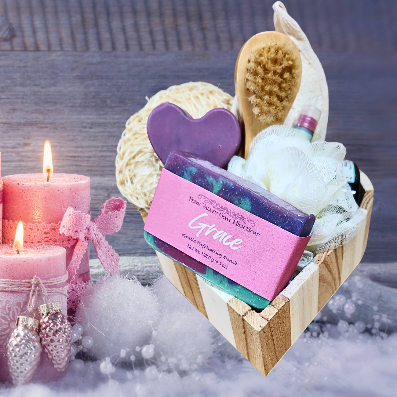 Handmade Goat Milk Soap | Adorable Heart-Shaped Spa Box