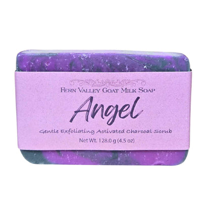 Natural Goat Milk Soap | Charcoal Exfoliating Scrub | Angel - Flirty Floral Scent