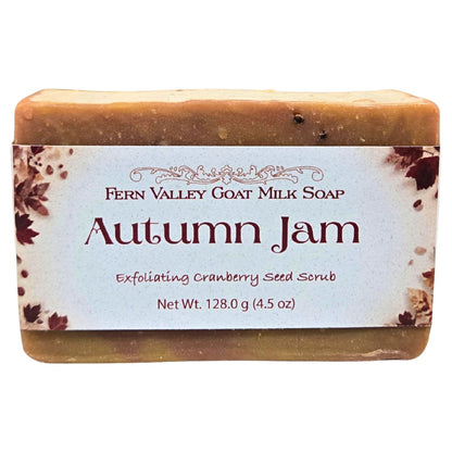 Natural Goat Milk Soap | Autumn Jam | Cranberry Seed Scrub