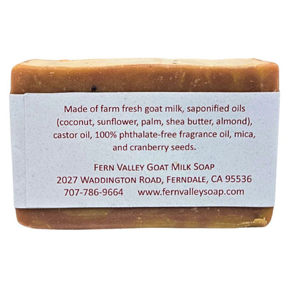 Natural Goat Milk Soap | Autumn Jam | Cranberry Seed Scrub