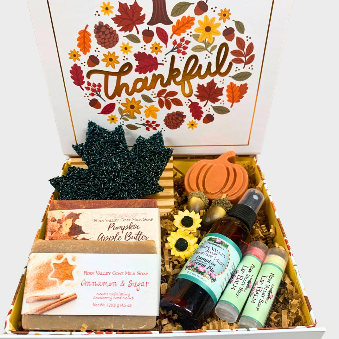 Handmade Goat Milk Soaps Perfume + Soap Dish | Beyond Thankful Gift Box