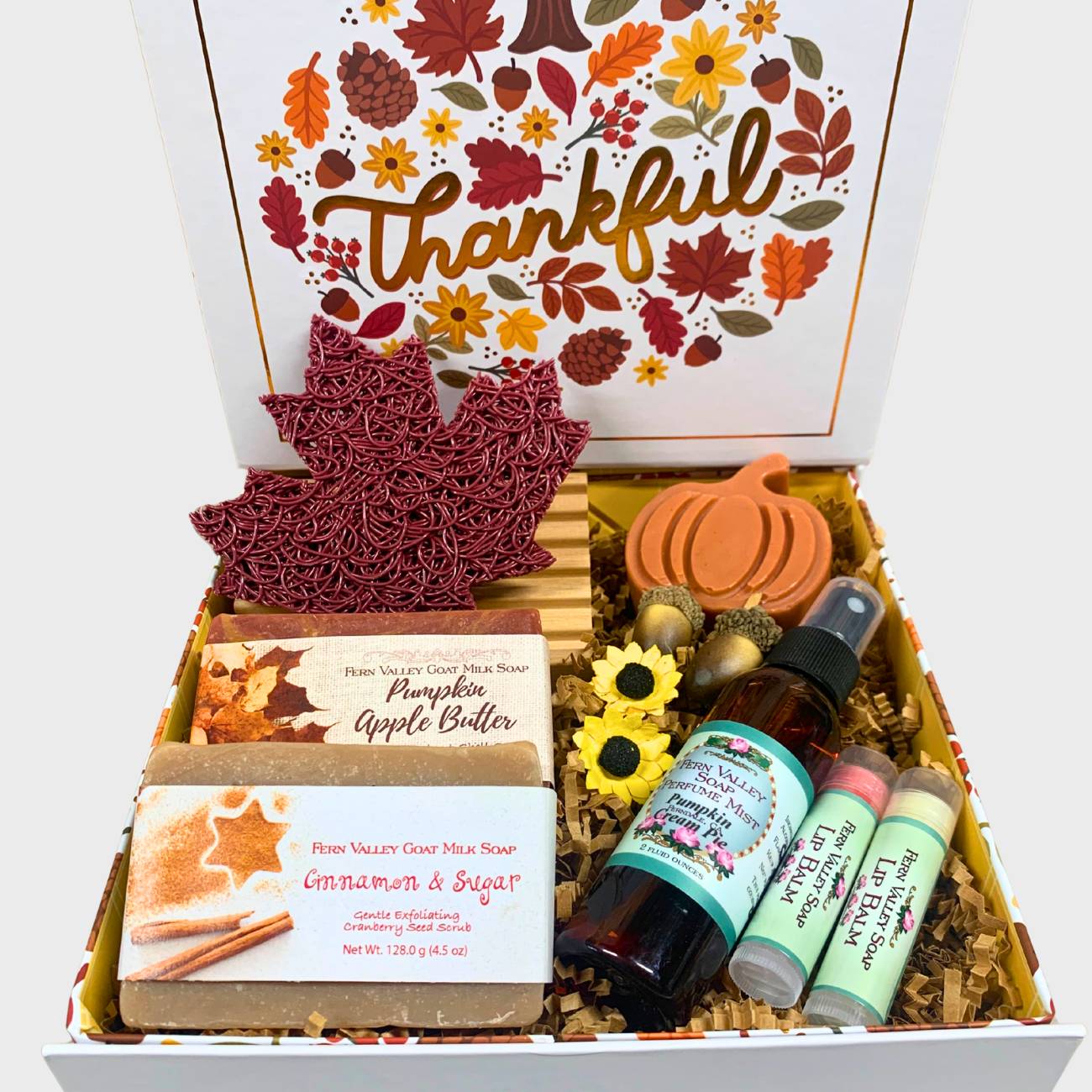 Handmade Goat Milk Soaps Perfume + Soap Dish | Beyond Thankful Gift Box
