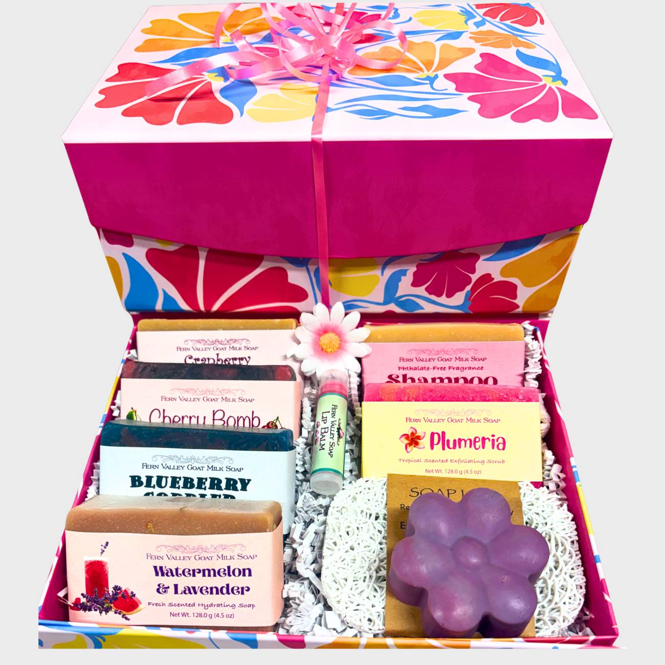 Handmade Goat Milk | Bright Flowers &amp; Bows Gift Box