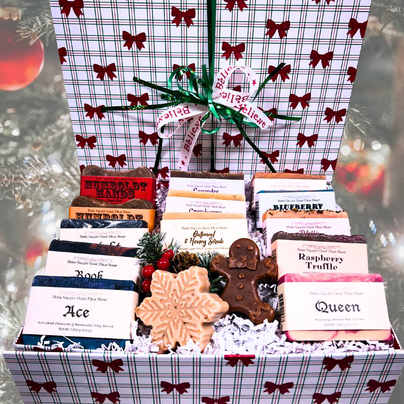 Handmade Goat Milk Soaps | Christmas Sampler Gift Box | Bakers Dozen