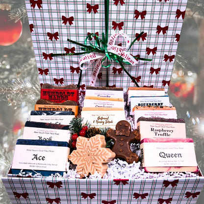 Handmade Goat Milk Soaps | Christmas Sampler Gift Box | Bakers Dozen