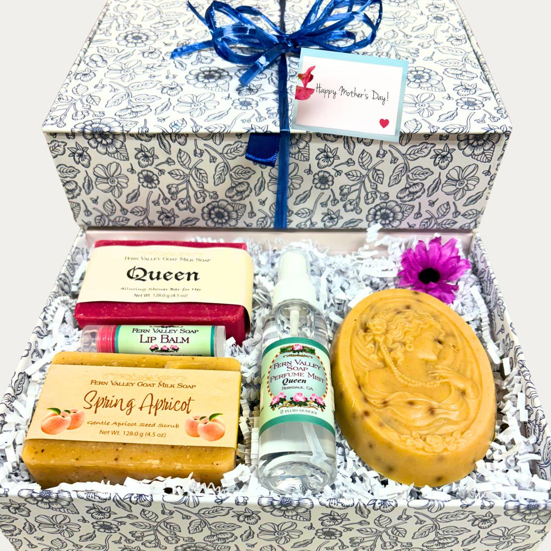 Handmade Goat Milk &amp; Perfume | Cameo Brooch Gift Box For Her