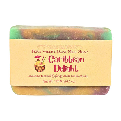 Natural Goat Milk Soap | Caribbean Delight Detoxifying Sea Kelp Scrub