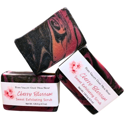 Natural Goat Milk Soap | Activated Charcoal Soap | Cherry Blossom