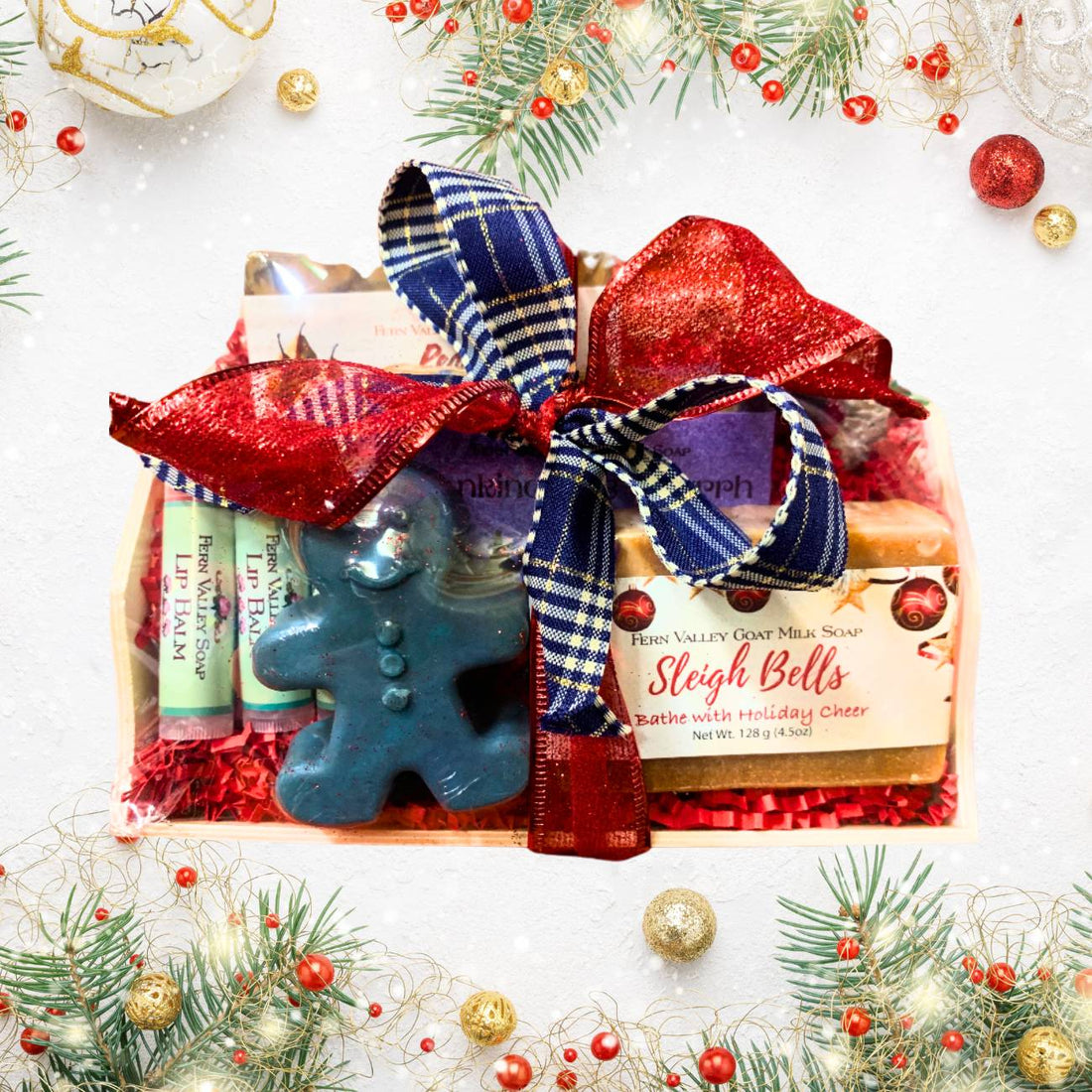 Handmade Goat Milk Soap |  Christmas Cheer Gift Crate