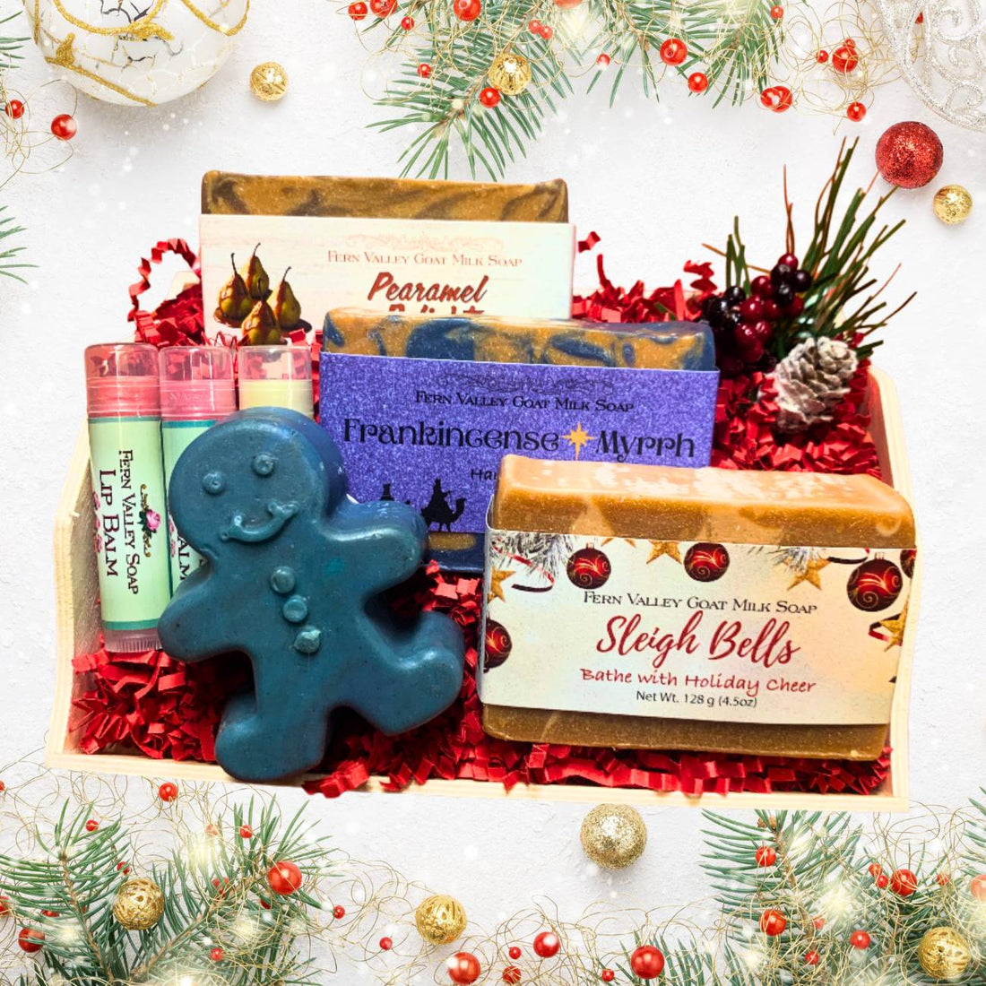 Handmade Goat Milk Soap |  Christmas Cheer Gift Crate