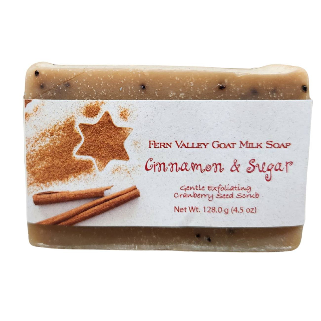 Natural Goat Milk Soap | Cinnamon Sugar Cranberry Seed Exfoliating Scrub