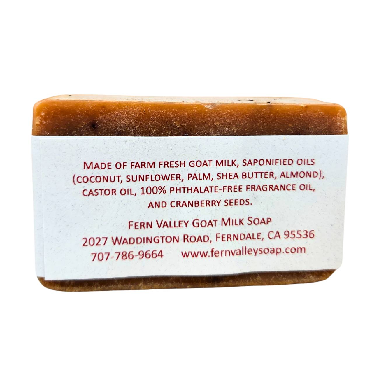 Natural Goat Milk Soap | Exfoliating Scrub | Cinnamon Sugar Cranberry Seed