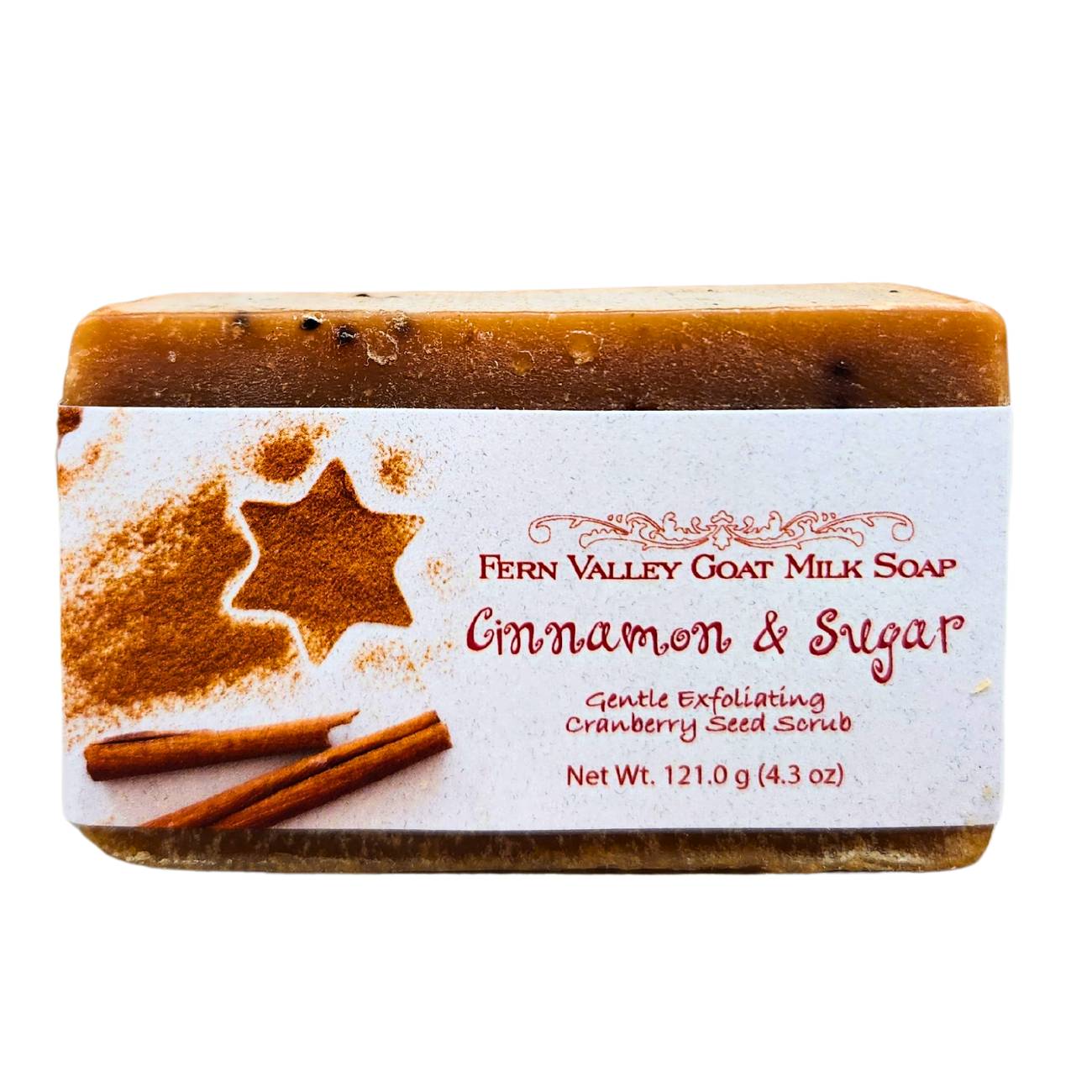 Natural Goat Milk Soap | Exfoliating Scrub | Cinnamon Sugar Cranberry Seed