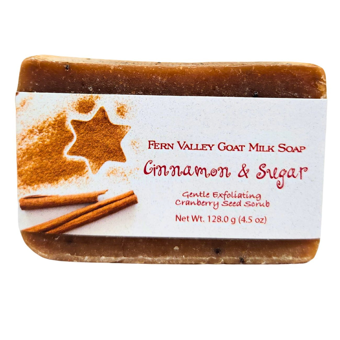 Natural Goat Milk Soap | Cinnamon Sugar Cranberry Seed Exfoliating Scrub