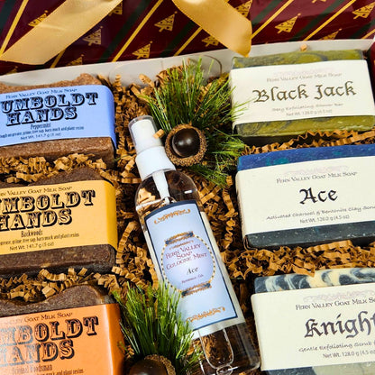 Handmade Goat Milk Soap + Cologne | Classic 6 Bar Gift Set