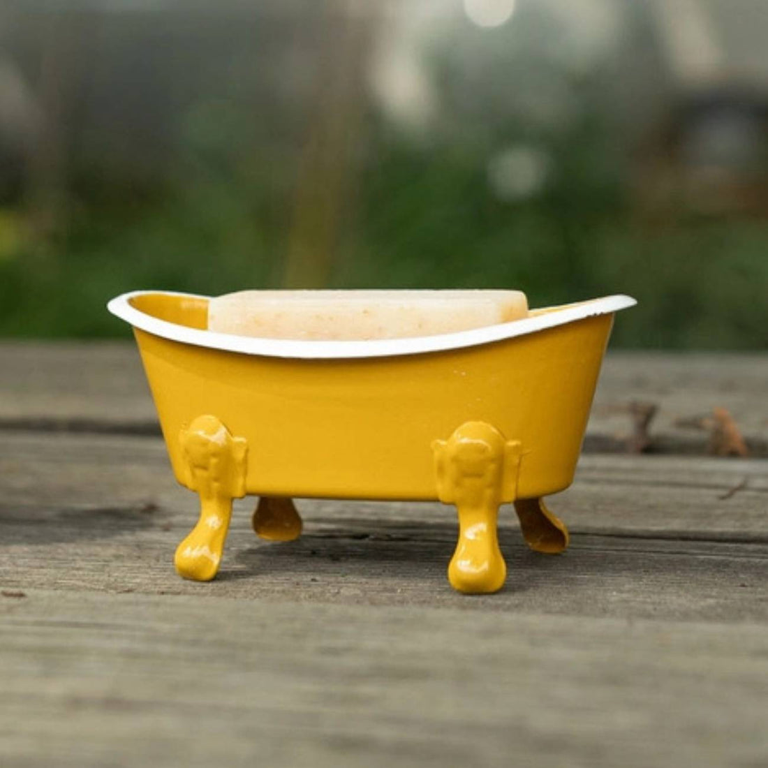 Draining Soap Dish | Fern Valley Soap | Clawfoot Enameled Metal Bathtub