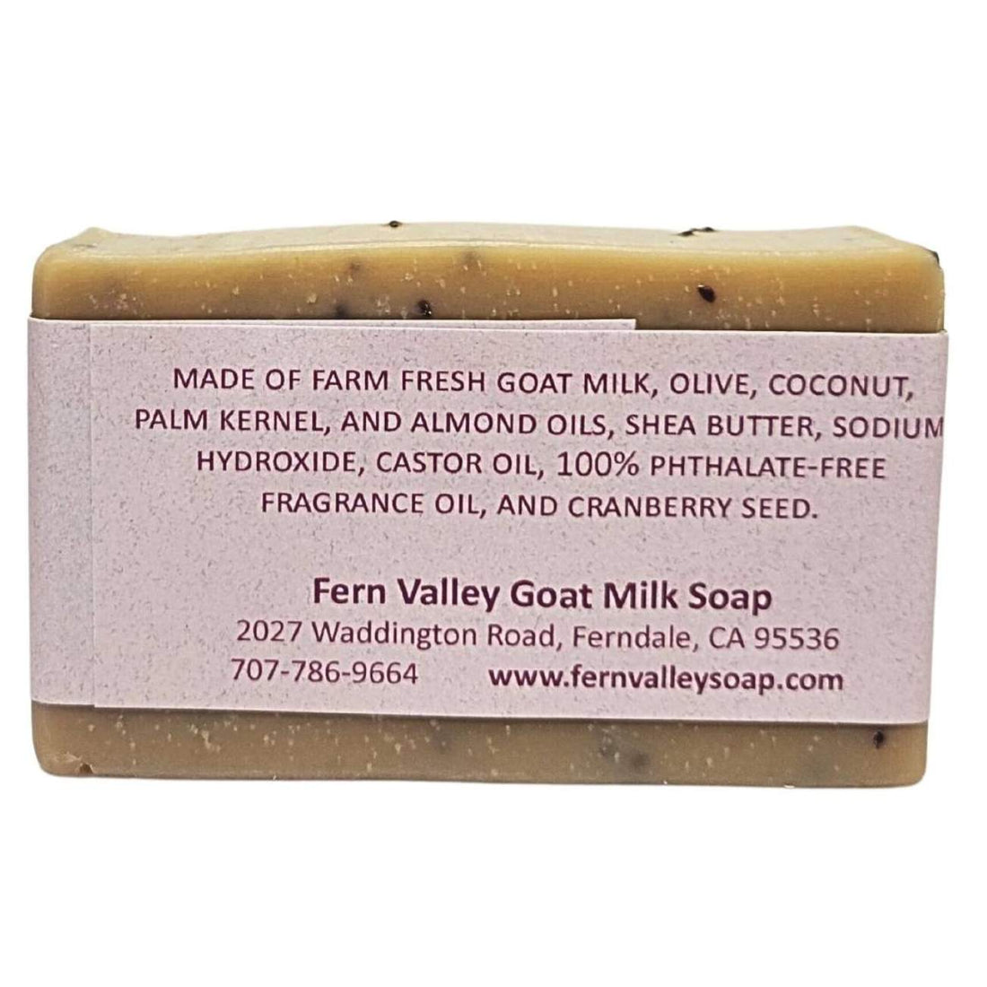 Natural Goat Milk Soap | Exfoliating Scrub | Cranberry Pomegranate